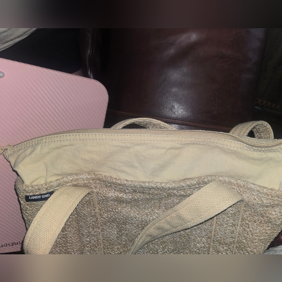 ❤️Lands End woven tote - Picture 5 of 6